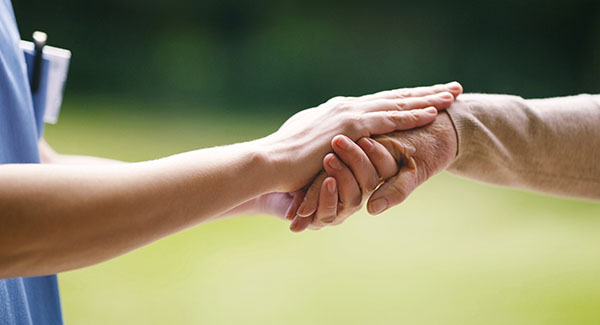 Medical Professional expressing care and concern for the patient.